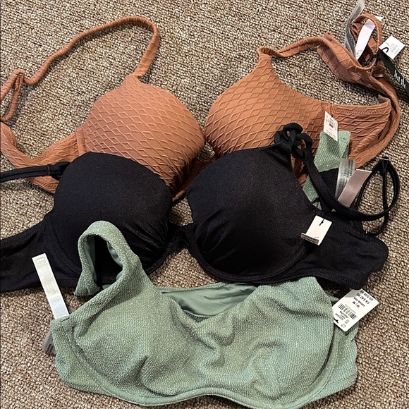 Victoria's Secret Other - Victoria's Secret Black, Brown, and Green Bikini Tops 👙